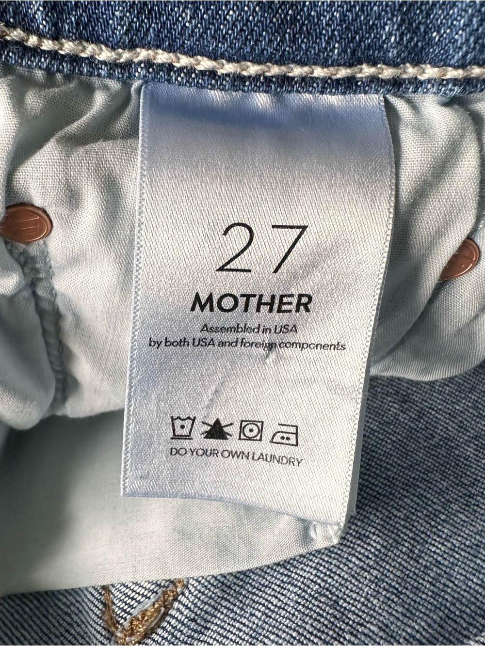 MOTHER High Waisted Rider Ankle Step Fray 27 - Picture 7 of 11